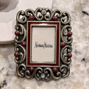 JAY STRONGWATER Neiman Marcus Gold and enamel rhinestone frame/clip